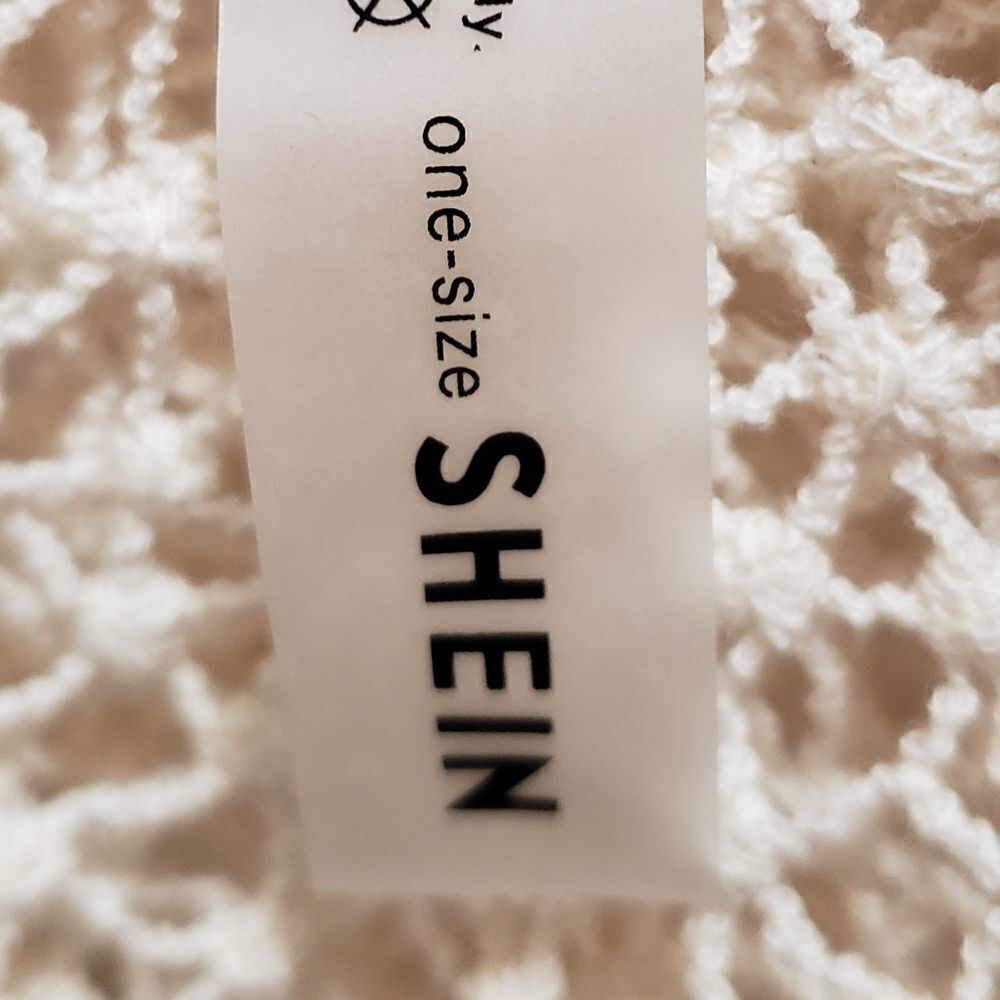 Open weave cardigan by Shien bell sleeve ivory one size NWOT - Picture 5 of 5